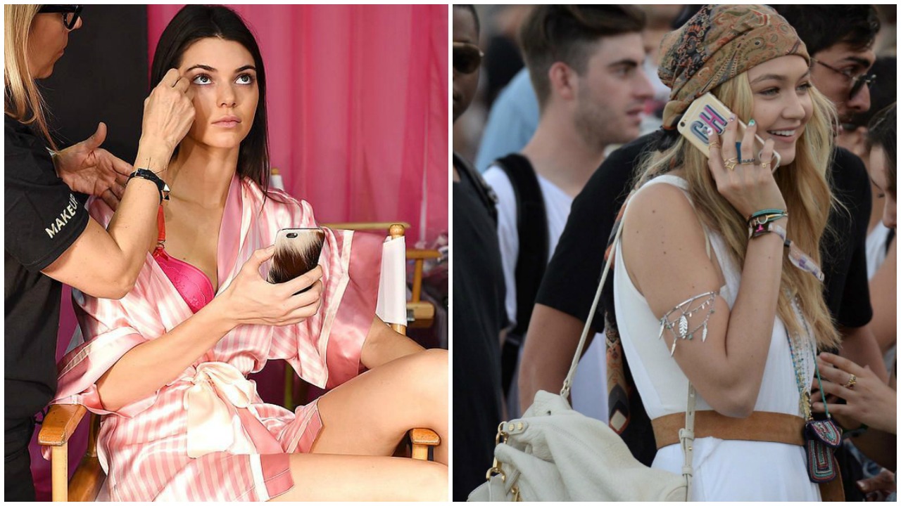 Ünlü modeller Kendall Jenner ve Gigi Hadid de telefonlarını elinden düşürmeyen isimlerden