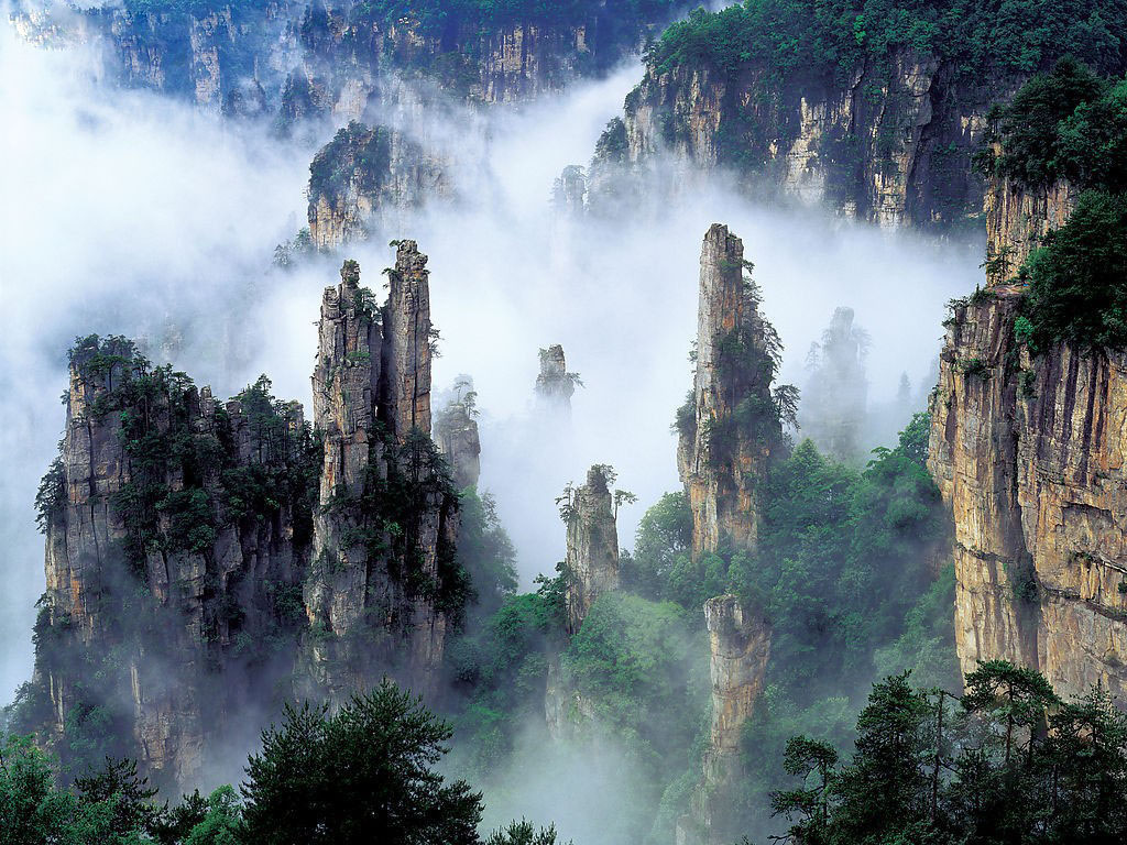 Tianzi Dağları, Çin