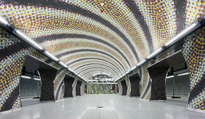 Szent Gellert Ter metro istasyonu, Budapeşte, Macaristan