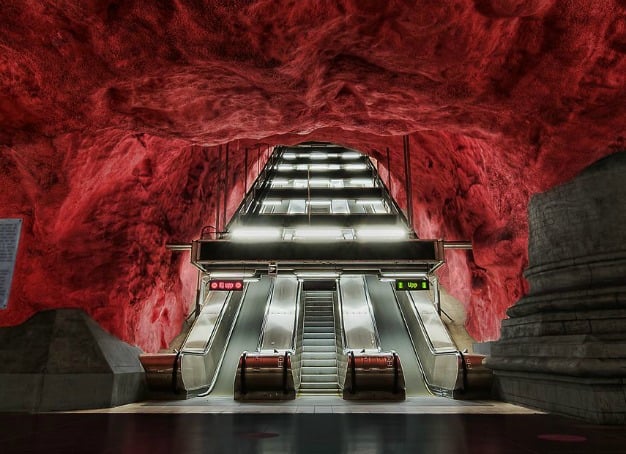 Kungsträdgården metro istasyonu, Stockholm, İsveç