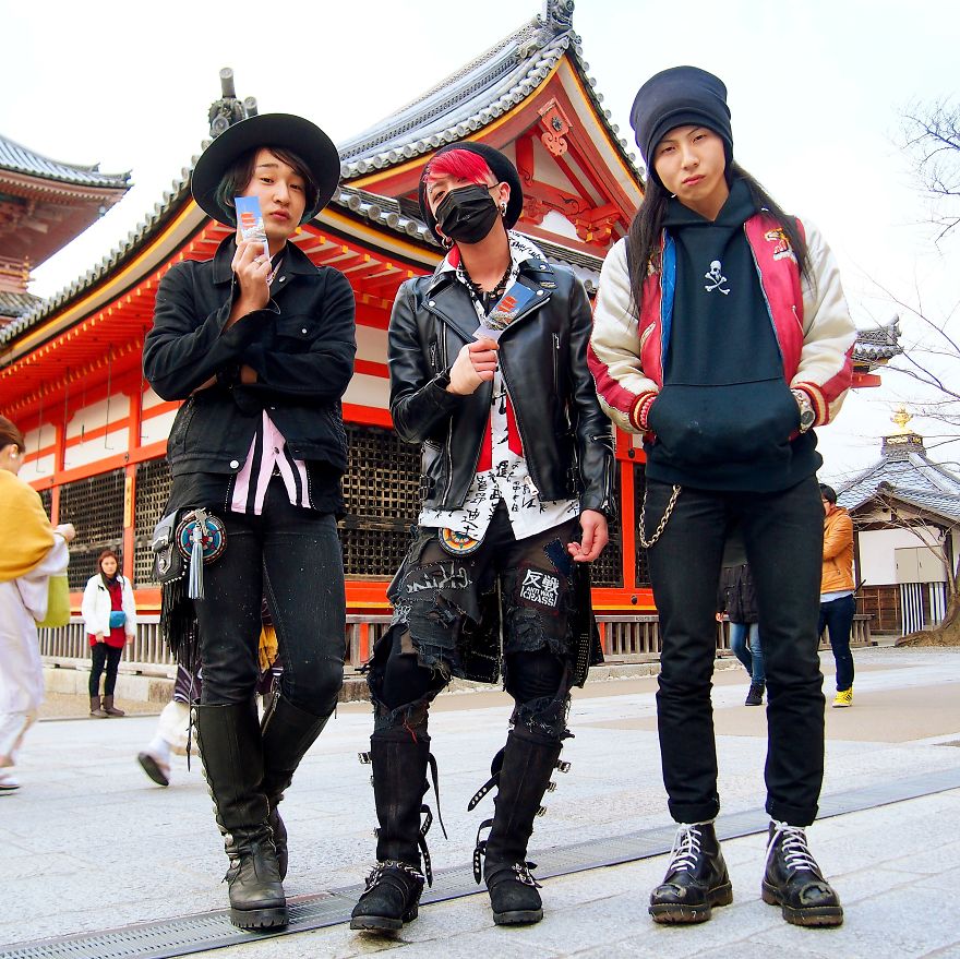 Akihiko, Daisuke ve Hiroki, Kiyomizu Tapınağı, Japonya