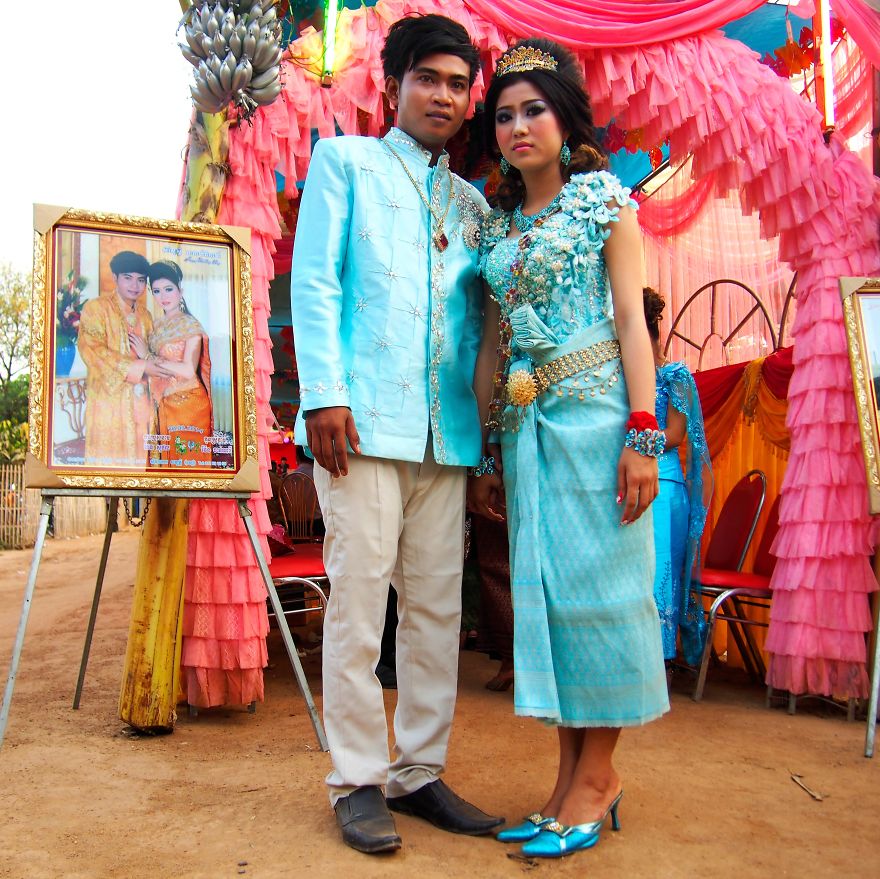 Kevich ve Leakena'nın düğünlerinden bir kare, Kamboçya