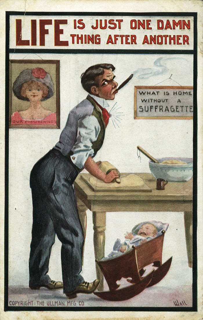 suffrage postcards anti women propoganda voting rights