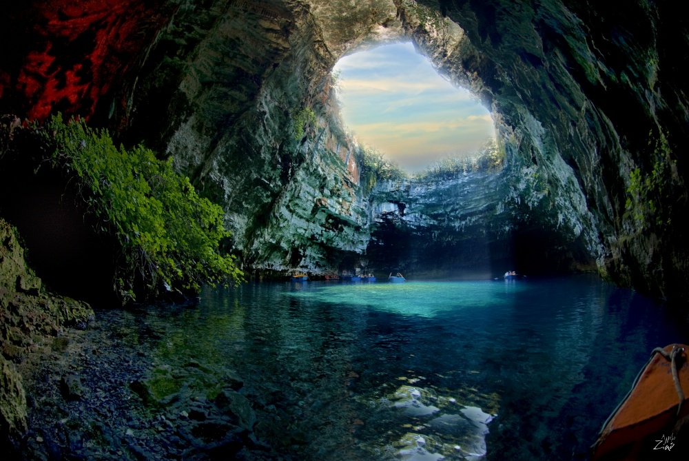 Melissani Mağarası, Kefalonia, Yunanistan