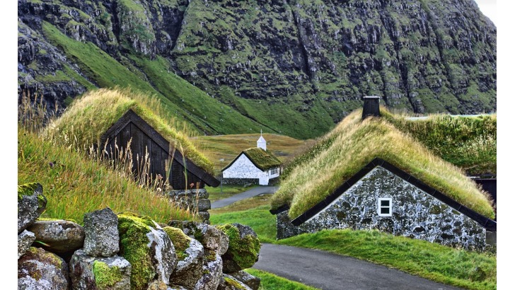 green roof houses of faroe islands photo by joan petur olsen