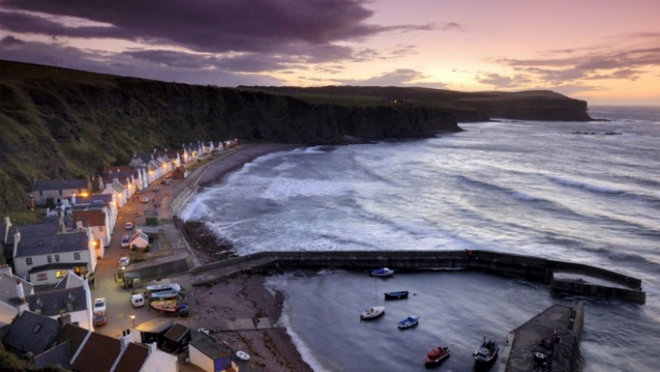 village on the coast pennan scotland photo by jim richardson