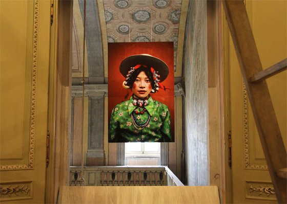 Portrait from Tagong, Tibet, 1999 (exhibition view at Villa Reale di Monza)