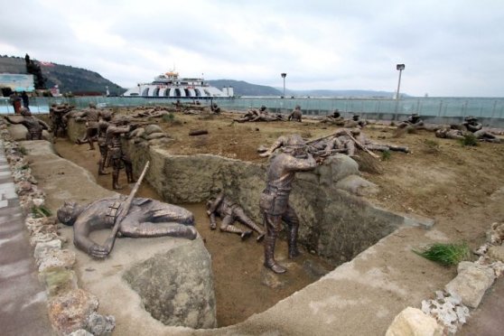 #24 Eceabat, Turkey, A Scene From The Worl War With Real-size Statues