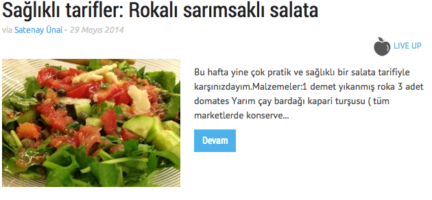 Roka salatası tarifi