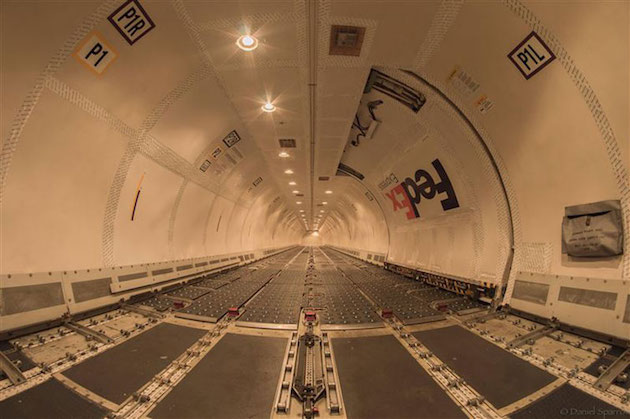 The-inside-of-a-FedEx-Boeing-757-without-any-cargo
